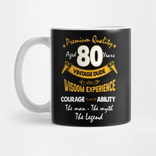 Vintage The Man Myth Legend 80 Yrs 80th Birthday Mug